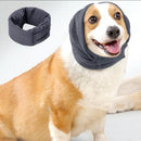 Dog Calming Ear Wraps Ear Protection Cover Pet Dog Head Muff Dark Gray - M