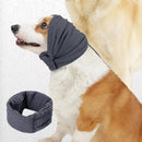 Dog Calming Ear Wraps Ear Protection Cover Pet Dog Head Muff Dark Gray - L