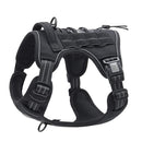 No-Pull Training Dog Harness Adjustable Reflective Pet Training Vest Easy Control M -Black