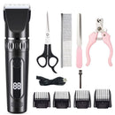 Electric Dog Cat Grooming Kit Cordless Pet Hair Shaver Scissors Clippers Trimmer White