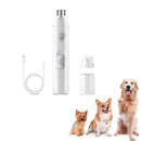Pet Dog Electric Nail Grinder Rechargeable Nail Trimmers Clipper Green