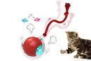Motion Activate Interactive Cat Toy Rechargeable Smart Rolling Ball with Rope Red