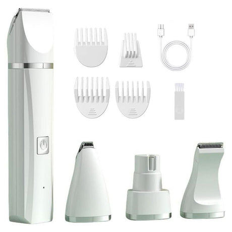 Pet Grooming Kit Cat Dog Clippers Pet Hair Trimmer Electric Shaver White