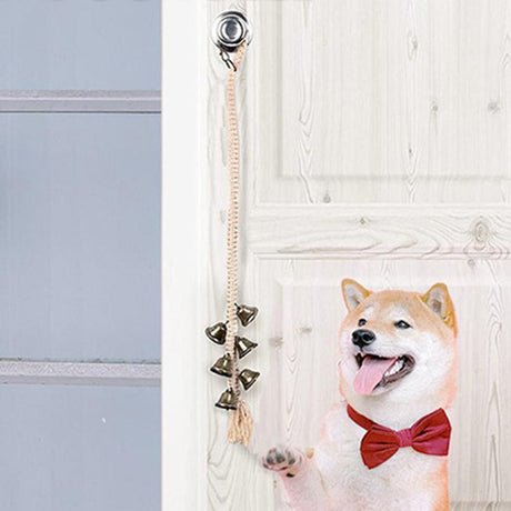 Dog Doorbell With 6 Extra Loud Bells Adjustable Doorbell Hanging Rope For Dog Training