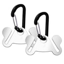 2PCS Metal Dog Poop Bag Holder Clips - Hands-Free Leash Attachment