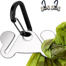 2PCS Metal Dog Poop Bag Holder Clips - Hands-Free Leash Attachment