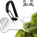 2PCS Metal Dog Poop Bag Holder Clips - Hands-Free Leash Attachment