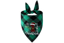 Christmas Pet Triangle Scarf Dog Bandana Pet Wearable Accessories Red Grid - Santa Claus