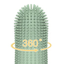 Silicone Pet Finger Toothbrush - Daily Teeth Cleaning for Cats and Dogs Green