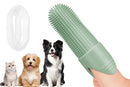 Silicone Pet Finger Toothbrush - Daily Teeth Cleaning for Cats and Dogs Green