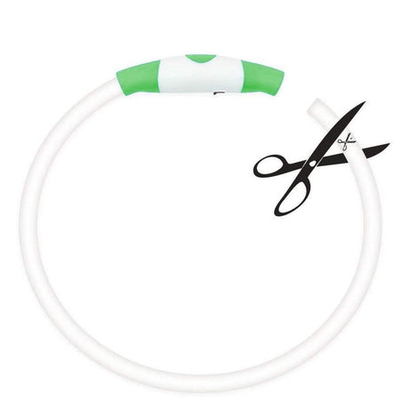Light-Up Pet Dog Collars USB Rechargeable Pet Collar Adjustable Size Pet Collar Green - S