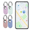 4Pcs Compatible with Samsung Galaxy SmartTag2 Silicone Case All-Round Protection Smarttag2 Holder with Keychain Style 1