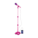 Karaoke Machine with 1 Mic Adjustable Stand Music Play Toy Pink