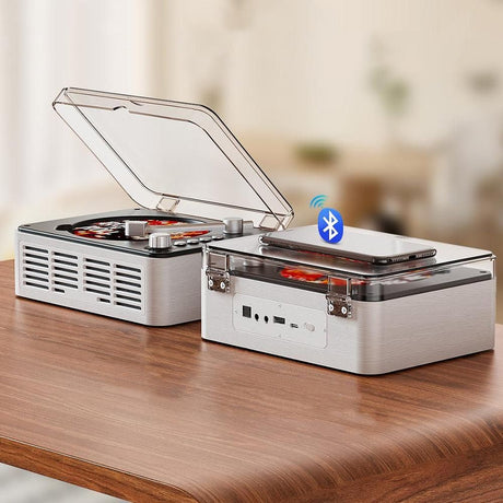 Retro CD Music Player with Bluetooth and FM Radio Multifunctional Home Audio System White