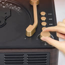 Retro CD Music Player with Bluetooth and FM Radio Multifunctional Home Audio System Brown