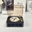 Retro CD Music Player with Bluetooth and FM Radio Multifunctional Home Audio System Brown