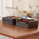 Retro CD Music Player with Bluetooth and FM Radio Multifunctional Home Audio System Brown