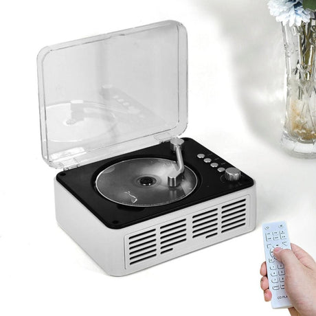 Retro CD Music Player with Bluetooth and FM Radio Multifunctional Home Audio System Brown
