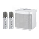 Portable Karaoke Machine with 2 Wireless Microphones Portable Bluetooth Speaker for Family Party Singing Black