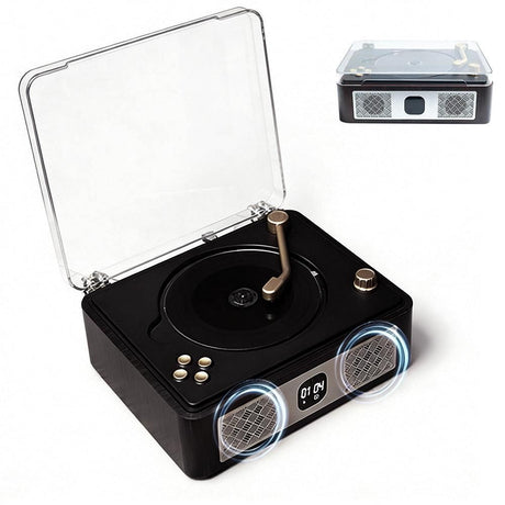 Retro CD Player with Speakers - Portable Bluetooth Music Player for Home Use