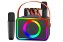 Mini Karaoke Machine Portable Bluetooth Speaker with 2 Wireless Mic