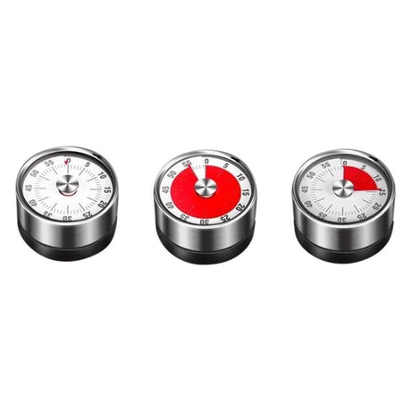 Kitchen Cooking Timer Clock Mechanical Counter 60 Minutes Timer White