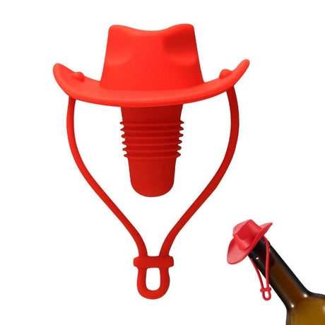 Western Cowboy Hat Silicone Wine Bottle Stopper Champagne Sealer Yellow