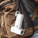 2-in-1 Electric Air Duster 130000 RPM Mini Blower with LED Light for Camping Home Car White