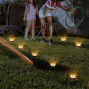 10Pcs Mini Solar Ground Lights Outdoor Pathway Decorative Lights for Yard Garden Decor Warm Light