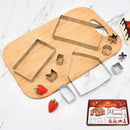 18PCS Stainless Steel Christmas Cookie Cutter Set with 3D Gingerbread House Shapes