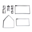 18PCS Stainless Steel Christmas Cookie Cutter Set with 3D Gingerbread House Shapes