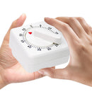 60-Minute Mechanical Kitchen Timer Visual Countdown Timer for Kitchen Cooking Study White