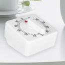 60-Minute Mechanical Kitchen Timer Visual Countdown Timer for Kitchen Cooking Study White