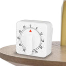 60-Minute Mechanical Kitchen Timer Visual Countdown Timer for Kitchen Cooking Study White