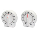 60-Minute Mechanical Kitchen Timer Visual Countdown Timer for Kitchen Cooking Study White