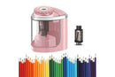 Electric Pencil Sharpener Automatic Fast Sharpener Battery Operated Pink