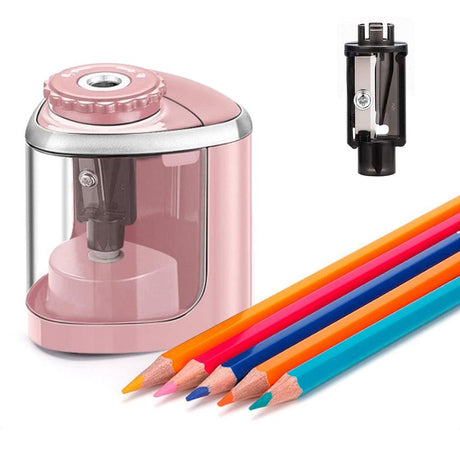 Electric Pencil Sharpener Automatic Fast Sharpener Battery Operated Blue