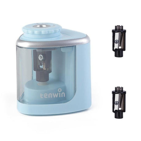 Electric Pencil Sharpener Automatic Fast Sharpener Battery Operated Blue