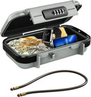 Portable Safe Box Combination Code Security Case LockBox with Removable Chain Blue