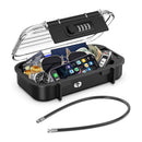Portable Safe Box Combination Code Security Case LockBox with Removable Chain Blue