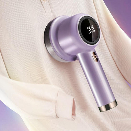 Fabric Shaver Lint Remover Rechargeable Electric Portable Sweater Defuzzer with 3 Speeds Purple