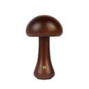 Cordless Wooden Mushroom Lamp Touch Dimmable Table Lamp Rechargeable Night Light