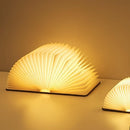 Foldable LED Book Lamp USB Rechargeable Creative Table Lamp Brown