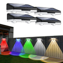 Outdoor Solar Wall Washer Light RGB Fence Lighting for Garden Deck