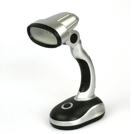 12 LEDs Desk Lamp Portable Battery Operated Reading USB Powered Work Table Light