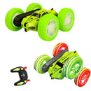 2.4 GHZ Remote Control Stunt Car 4WD Double Sided Rotating Crawler with Headlights Pink