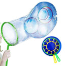 Big Bubble Wands Set - Giant Bubble Kit with Wand Blower and Tray