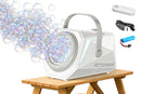 Bubble Machine Automatic Minute Big Bubbles Blower Maker for Outdoor Birthday Parties White