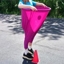 Granny Pants Yard Game Set with Giant Elastic Pants for Adult Outdoor Fun Magenta