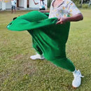 Granny Pants Yard Game Set with Giant Elastic Pants for Adult Outdoor Fun Green